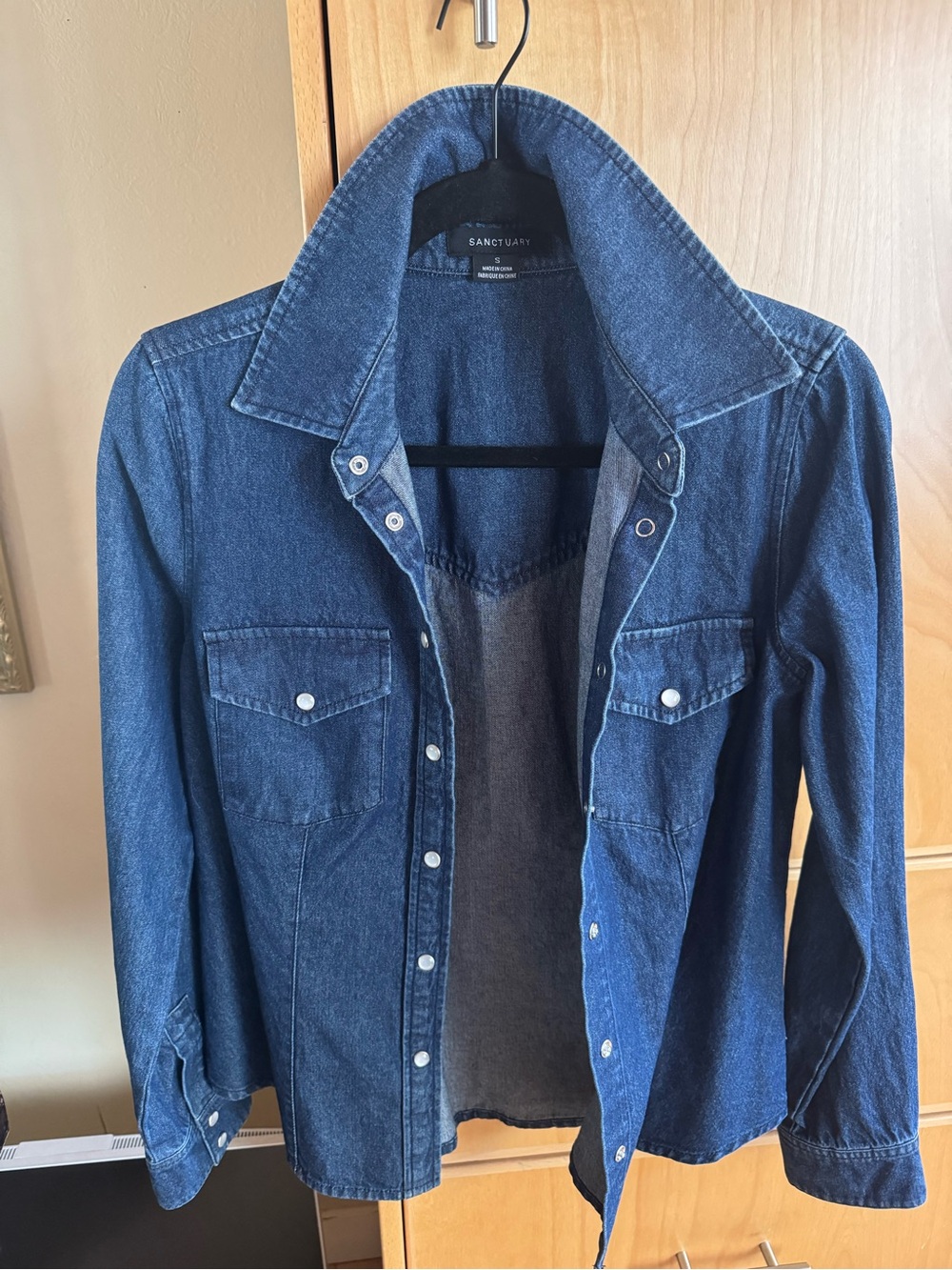 Sanctuary Dark Blue Denim Shirt Jacket